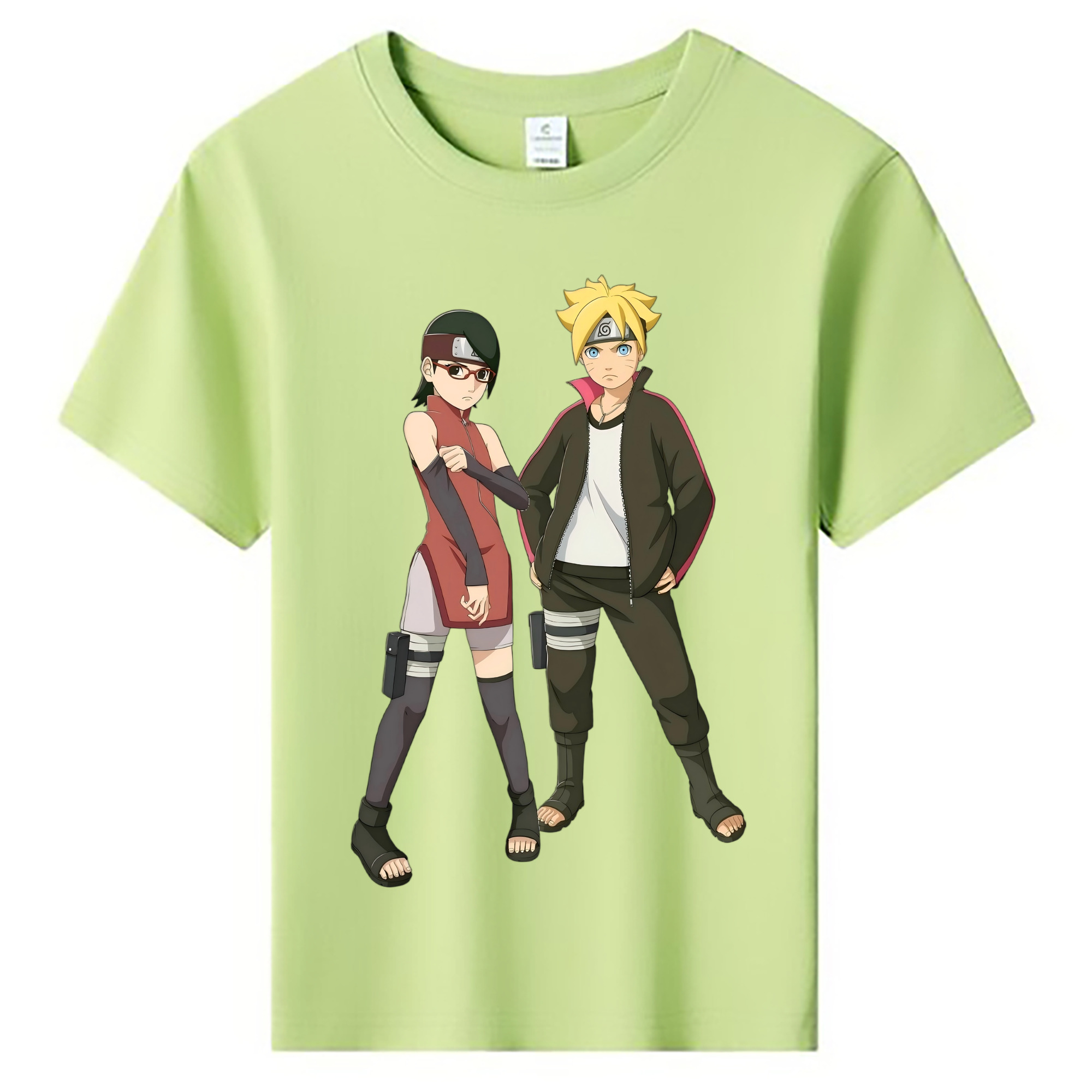 （画像用） NARUTO -ナルト- うずまき ボルト Uzumaki Boruto 綿100％キッズTシャツ（フロントプリント）